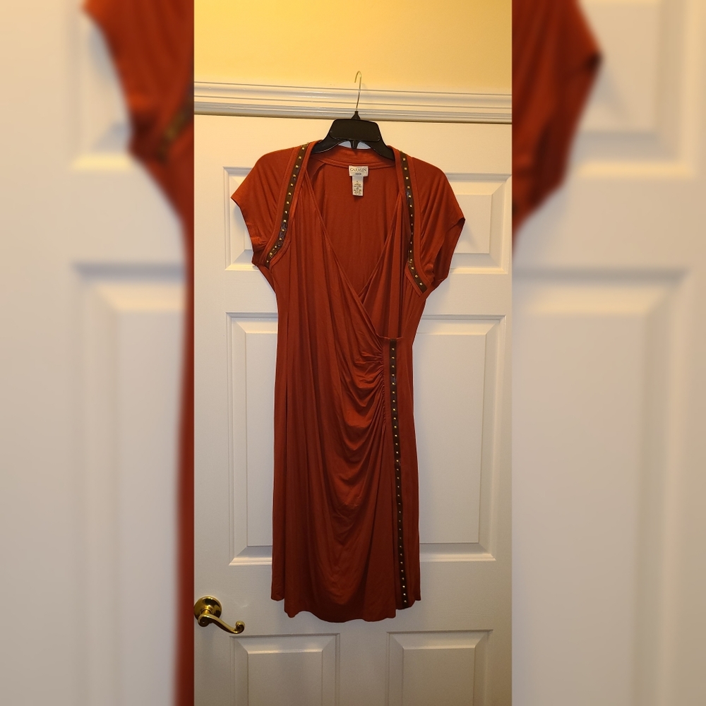 Orange Stretch Sheath Dress